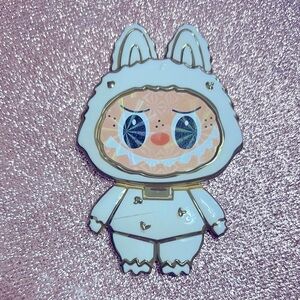 Cute White Labubu Phone Mirror